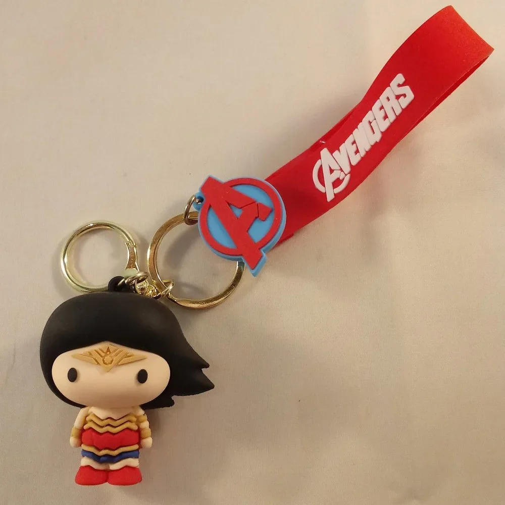 Wonder Woman Super Hero Character Key Chain Key Ring Figurine Keychain Gift